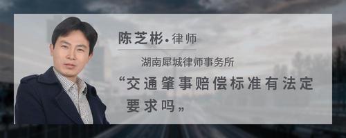 交通肇事赔偿标准有法定要求吗