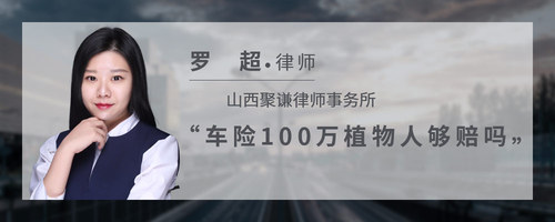 车险100万植物人够赔吗