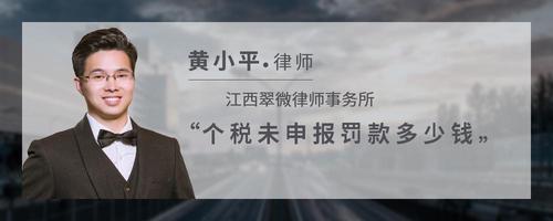 个税未申报罚款多少钱