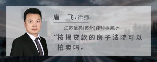 按揭贷款的房子法院可以拍卖吗
