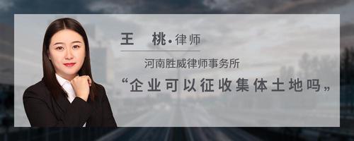 企业可以征收集体土地吗