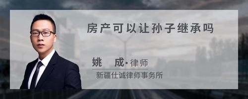 房产可以让孙子继承吗