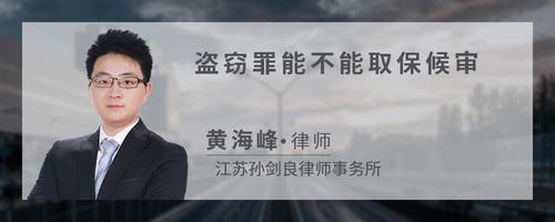盗窃罪能不能取保候审