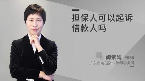 担保人可以起诉借款人吗
