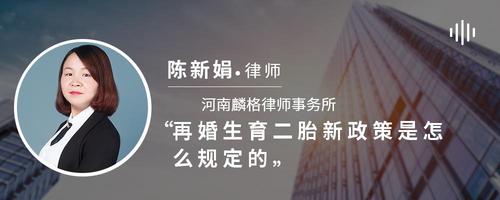 再婚生育二胎新政策是怎么规定的