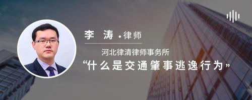 什么是交通肇事逃逸行为