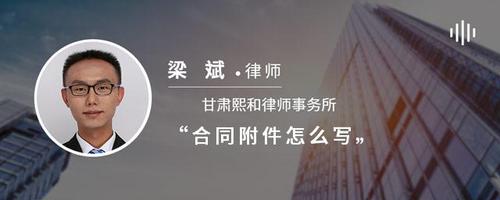 合同附件怎么写