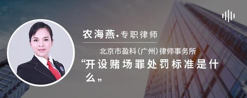开设赌场罪处罚标准是什么