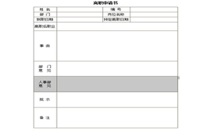 离职申请书怎么写