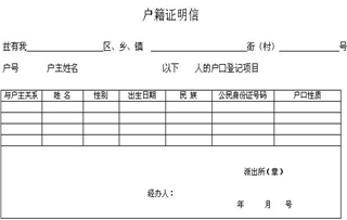 戶籍證明