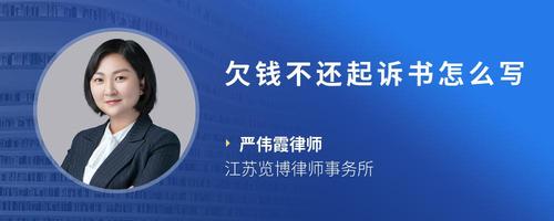 欠钱不还起诉书怎么写