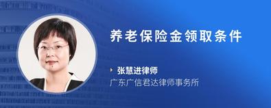养老保险金领取条件-张慧进律师