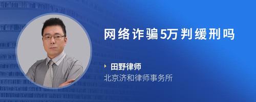 网络诈骗5万判缓刑吗