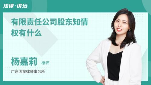有限责任公司股东知情权有什么