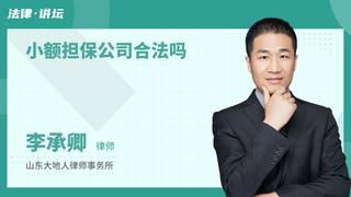 小额担保公司合法吗
