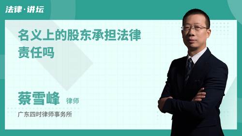 名义上的股东承担法律责任吗