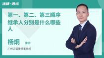 第一、第二、第三顺序继承人分别是什么哪些人