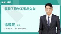 辞职了拖欠工资怎么办